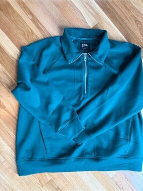 Woman’s Abercrombie & Fitch Forest Green Quarter-Zip Pullover Sweatshirt